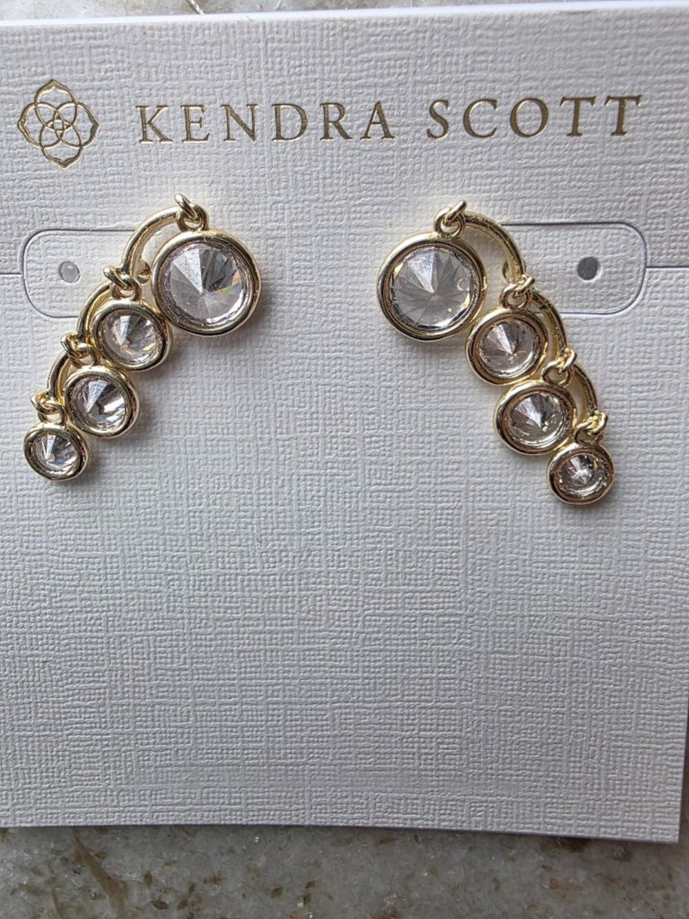 Kendra Scott Crystal Ear Crawler Earrings (NWOT)